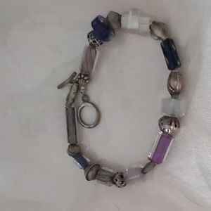 Sterling and glass bead bracelet